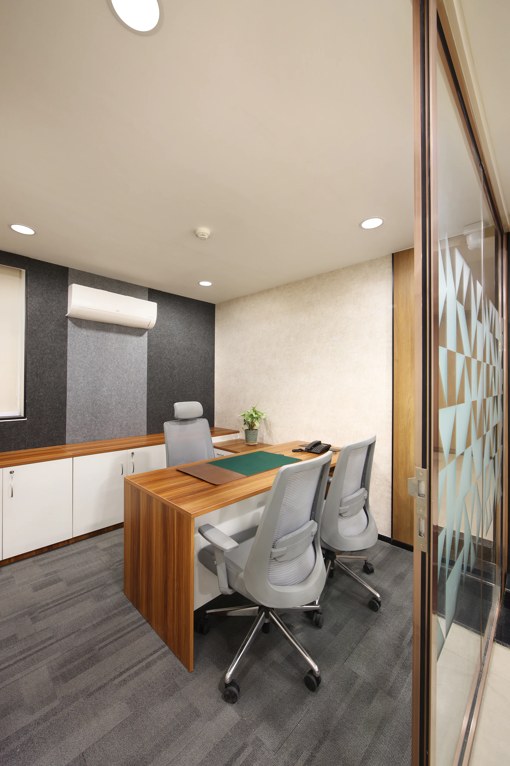 Private cabin interior at Himalaya corporate office