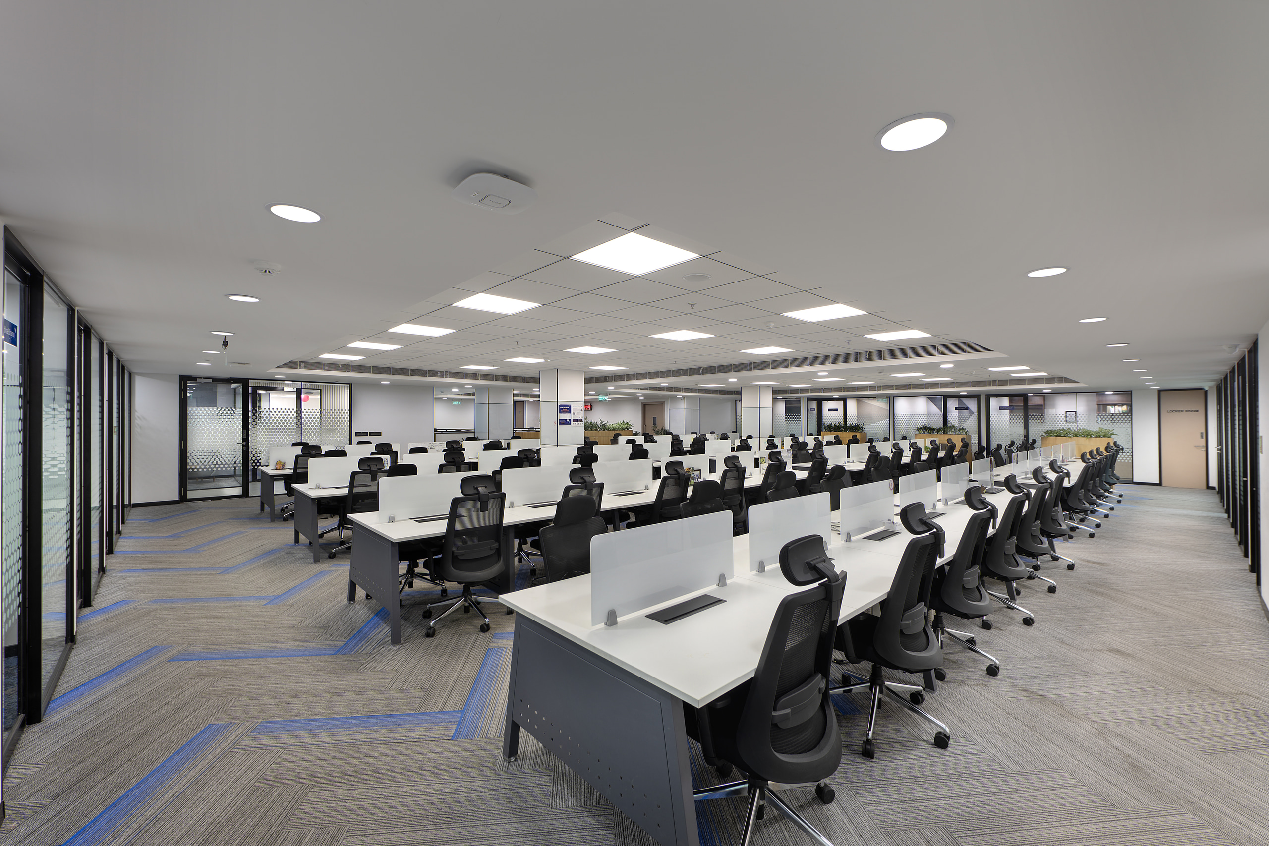 Open workstation area at MicroSave Consulting Delhi