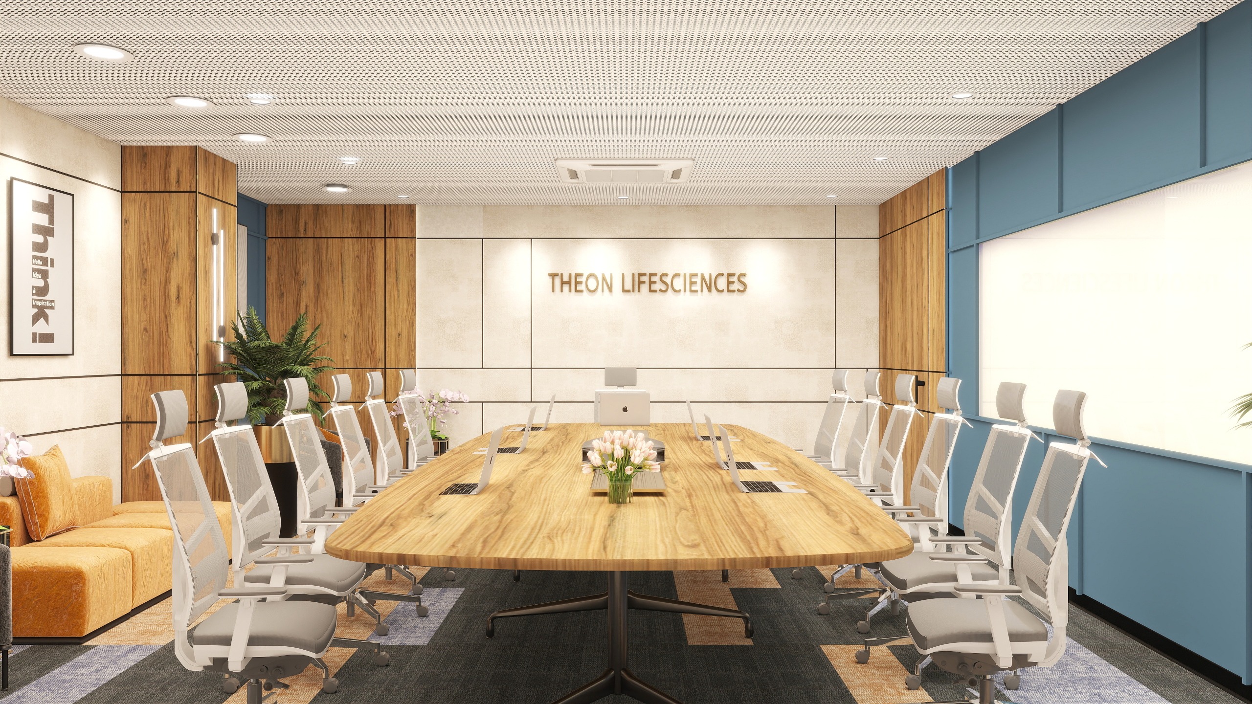 Executive boardroom at Theon Life Sciences with AV integration