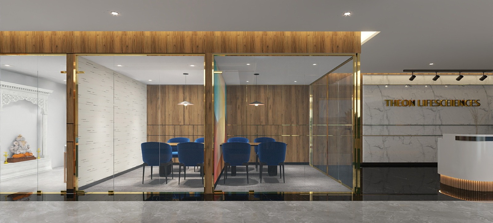 Team meeting room interior design at Theon
