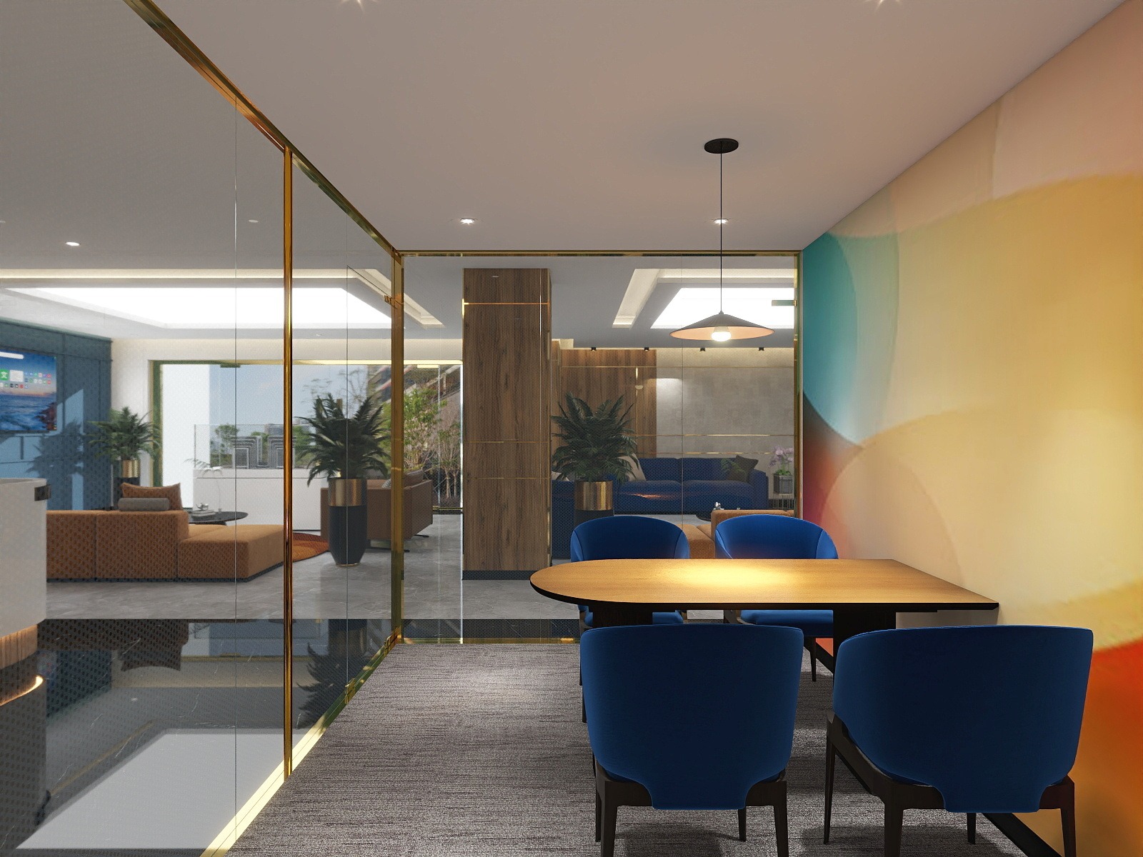 Modern meeting room at Theon Life Sciences office